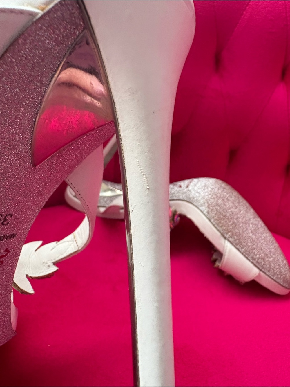 Rene Caovilla Ivory Jeweled T-Strap Heels - Picture 12 of 12